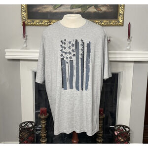 American Flag T-Shirt Patriotic USA Flag Men's 4XL